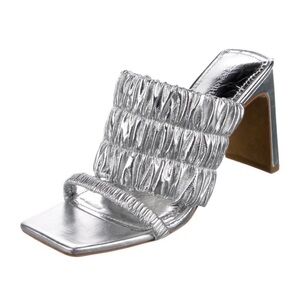 JONATHAN SIMKAI Patent Leather Slip on Sandal - Silver US SZ 5
